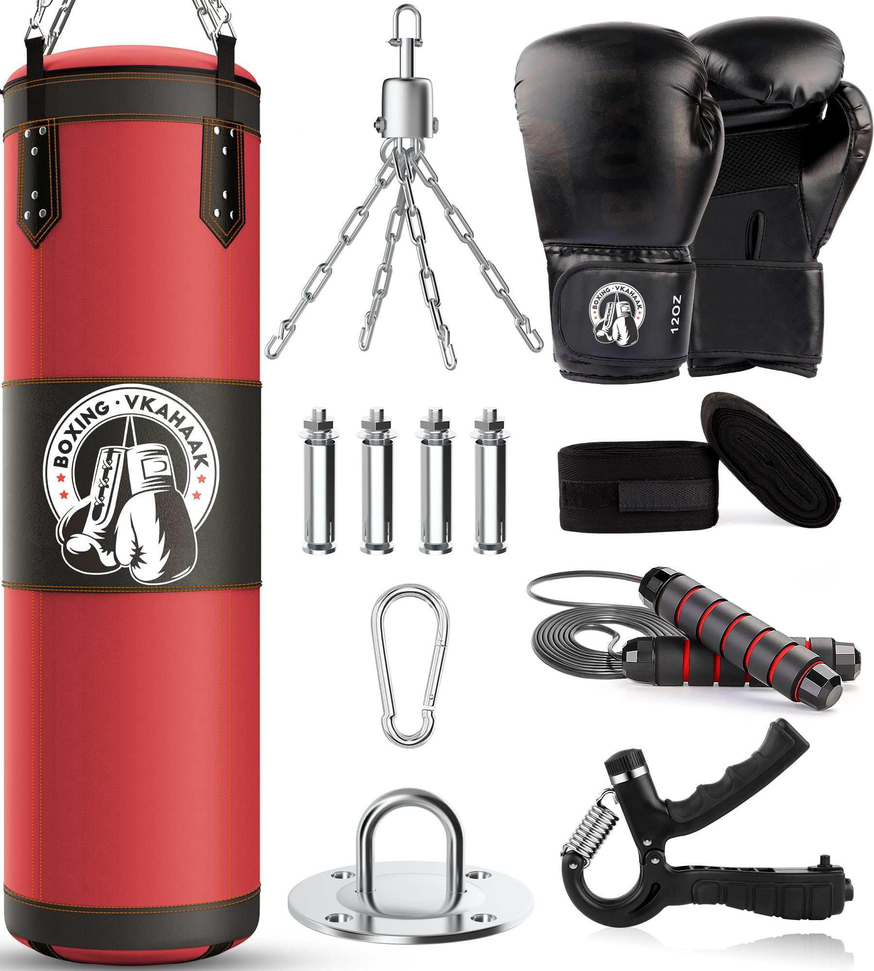 TKO Fiber Filled Vinyl Heavy Bag, 50 lb, Black - Walmart.com