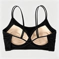 thumbnail image 4 of Jinhomg Women's Sports Bra with Thin Straps Stretchy Wirefree Workout Bras Lightweight Workouts Bralette Active Everyday Stretch Bralette Tops Black L, 4 of 6