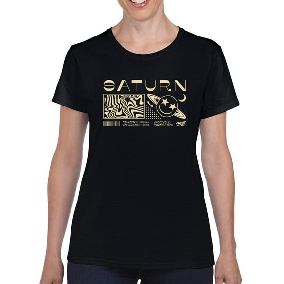 Saturn Vibes - Cosmic Planet Emoji Design Women's T-shirt