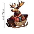 thumbnail image 4 of Cheapark Moose's Loaded Sled Ornament - Christmas Decoration for Tree and Home Festive Decor with Rustic Charm, 4 of 8