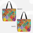 thumbnail image 2 of Disketp Dancing African Womans Bolsa Tote de Lona para Mujer, Bolso de Hombro y Cruzado con Cierre de Cremallera, 2 of 7