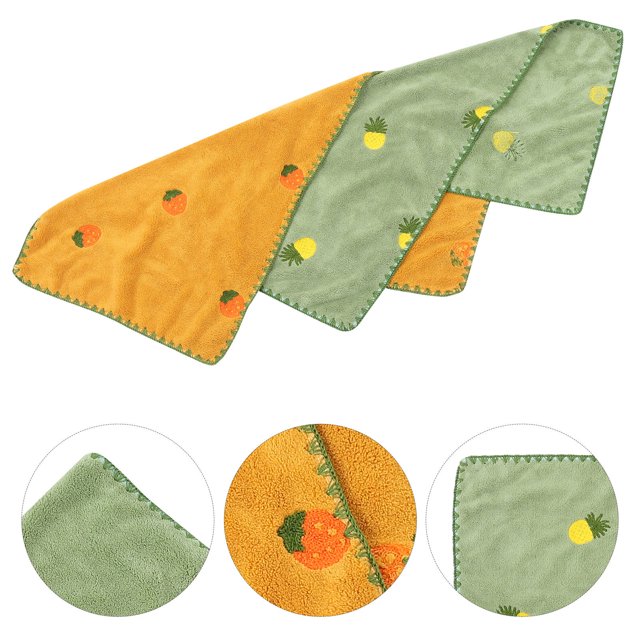 BESTYASH 2Ud Paños De Franela Coral Para Manos Con Gran Absorción Y Colgante
