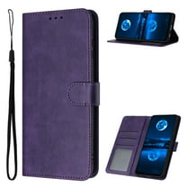 Designed for Samsung Galaxy A03s Case Wallet, Men Women Flip Folio Cover with PU Leather Stand Credit Card Holders Slots Wrist Strap Soft TPU Inner Phone Case for Galaxy A03s, Purple