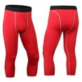 thumbnail image 2 of JIUKE Mens Capri Pants Workout Athletic Training Cropped Tights Gym Cycling 3/4 Leggings with Pockets, 2 of 3