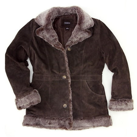 George - Women's Chocolate Suede Nordic Coat