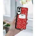 thumbnail image 5 of WIRESTER Shockproof Soft Rubber Cover Case for Samsung Galaxy S25 Edge 6.7 inch 2025, Red Composition Book, 5 of 5