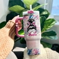 thumbnail image 3 of To Rose Handle Parade For Steel Flower Mommy Eleven Momma Mama Funny, Mom Gifts, Mom Life Messy Bun Floral Nutrition Facts, Tumbler 40 Oz With Handle Lid And Straw, 3 of 6