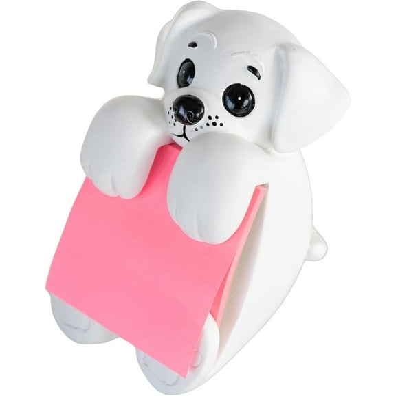 Mia Daykor Resin Sticky Note Holder for Desk - Dog Note Dispenser 3"x3" - Office Decor & Accessories - Cute Desk Organizer