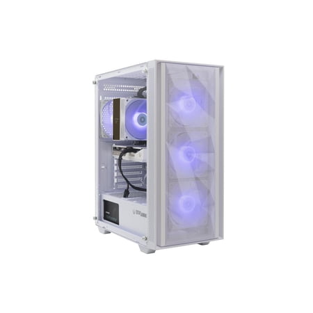MEK AI-Enhanced Gaming PC Desktop Computer - NVIDIA GeForce RTX 5060 8GB, AMD Ryzen 5 9600X Up 5.4GHz, 16GB RGB DDR5, 1TB NVME M.2 SSD, 650W 80+ GOLD PSU, WiFi, Windows 11 Home