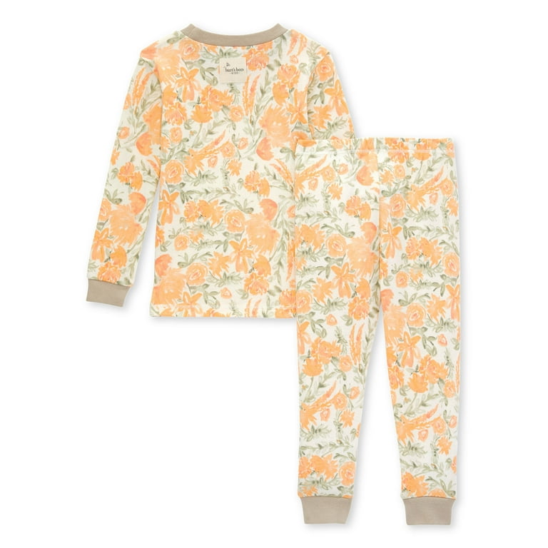 YELLOW PATTERNED TWO-PIECE PAJAMAS IN COTTON, NEWBORN YELLOW PATTERNED TWO-PIECE PAJAMAS IN COTTON, NEWBORN