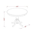thumbnail image 5 of Pemberly Row 3-piece Wood Dining Table Set w/ Stools in Black/Cherry, 5 of 6