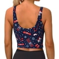 thumbnail image 3 of Lsque Winter Sports Fun Pattern Printed Women'S Sports Bra, Compression, Moisture Wicking, High-Impact Sports Bra For Women,Supportive sports bra-Large, 3 of 9
