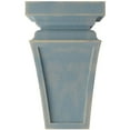 thumbnail image 3 of Ekena Millwork 3 1/2"W x 3 3/4"D x 6"H Mini Nevio Wood Vintage Decor Corbel, Driftwood Blue, 3 of 6
