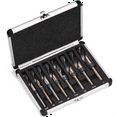 thumbnail image 1 of 8 Piece Silver and Deming Drill-Bit Set, Reduced Shank Drill Bit Set, 1/2-Inch-Diameter Shank, 9/16-Inch to 1-Inch Sizes, 1 of 7
