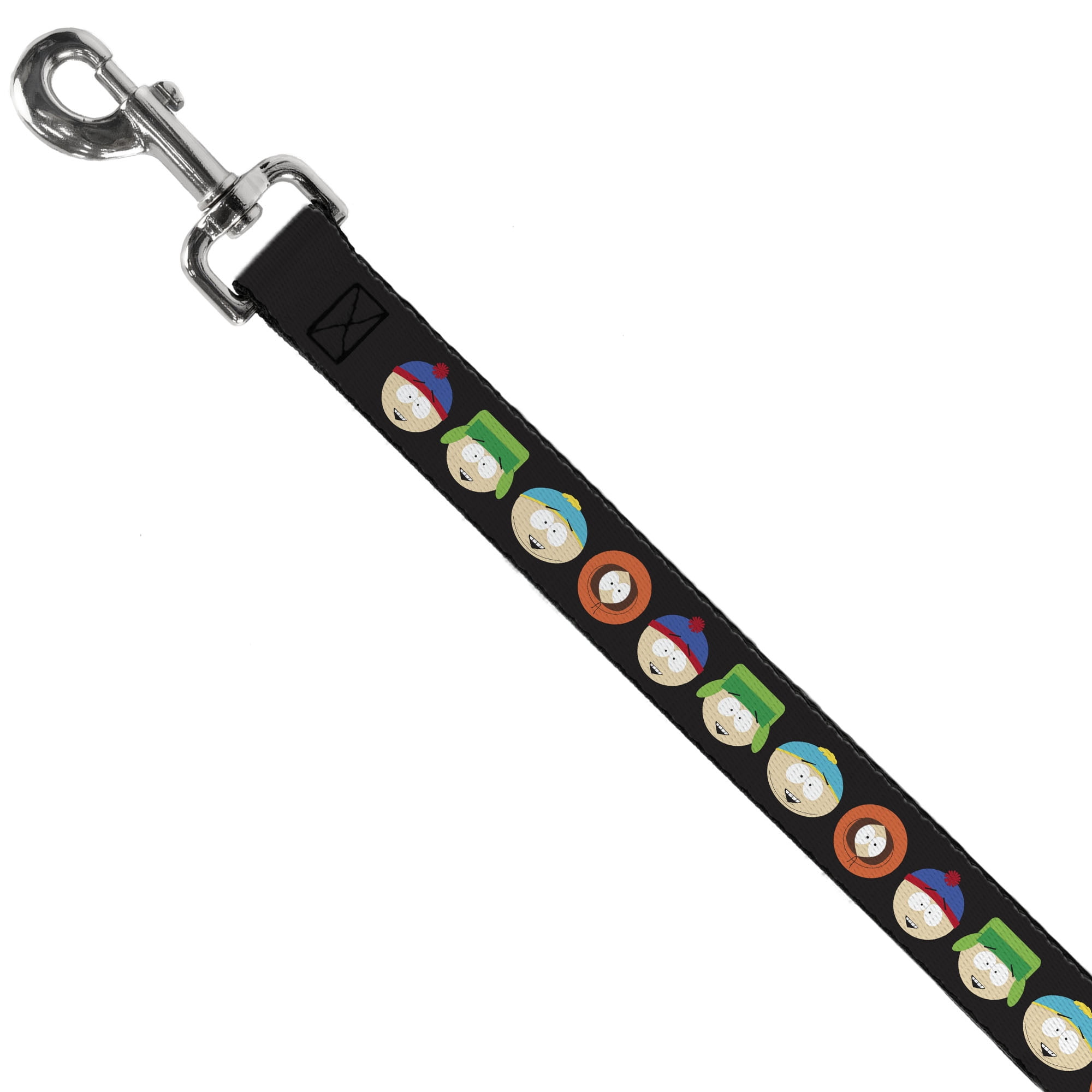 Comedy Central Pet Leash, Dog Leash, South Park Boys Face Repeat Black, 6 Feet Long 1.0 Inch Wide