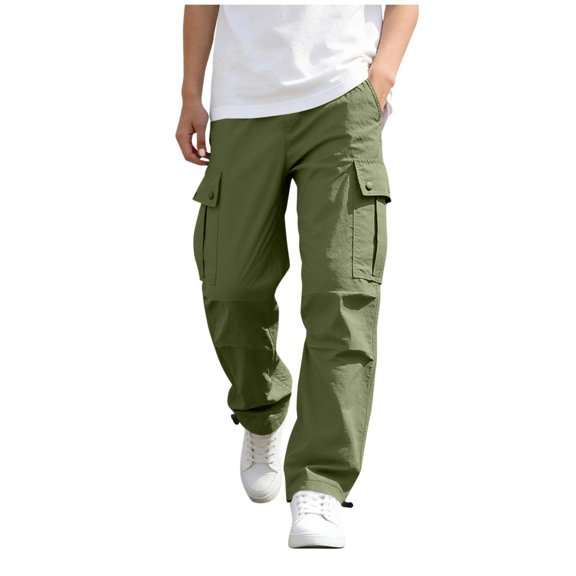 Agkizg Boys Girls Waterproof Cargo Pants Convertible Outdoor Hiking Elastic Waist Summer for Kids, Sizes 13-14 Years