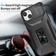 thumbnail image 6 of Allytech Shockproof Back Case for Apple iPhone 15, Military Grade Protective With Ring Holder Stand Compatible with Car Mount Anti-slip Hybrid Rugged Bumper Phone Cover for Men Boys -Black, 6 of 8