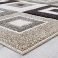 thumbnail image 5 of Allstar Brown / Beige Modern Geometric square design Area Rug (5' 2" x 7' 2"), 5 of 7