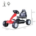Aosom Pedal Powered Go Kart Racer for Kids Red