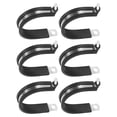 thumbnail image 1 of Uxcell 6 Paquete de Abrazaderas de Cable 42 mm Acero Inoxidable 304 Goma Forma R para Tubo, 1 of 7