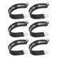 thumbnail image 1 of Uxcell 6 Paquete de Abrazaderas de Cable 42 mm Acero Inoxidable 304 Goma Forma R para Tubo, 1 of 7