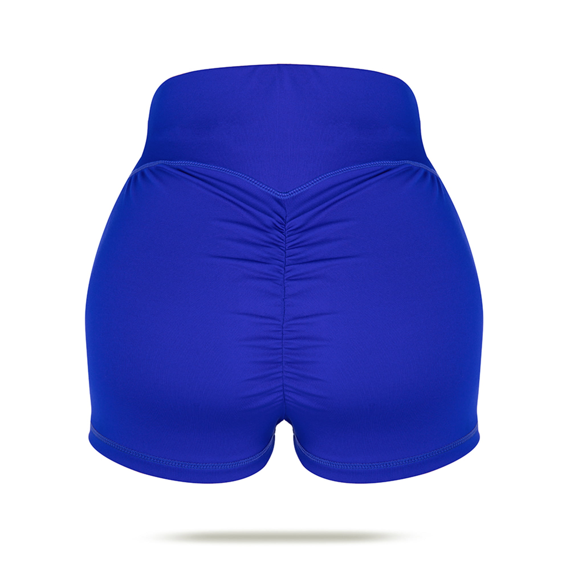 Workout Spandex Shorts for Women, High Waist Soft Yoga Bike Shorts, Blue, M  