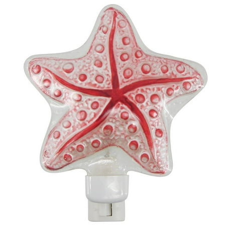 

Starfish Night Light With Swivel Plug Glass 6 Inches x 5 Inches