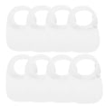 thumbnail image 1 of Baberos para Bebé LazyRhino Paquete de 8 Ajustables Suaves y Absorbentes Blancos, 1 of 7