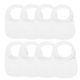 thumbnail image 1 of Baberos para Bebé LazyRhino Paquete de 8 Ajustables Suaves y Absorbentes Blancos, 1 of 7