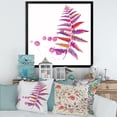 thumbnail image 3 of Designart 'Purple Fern With Purple Splash' Farmhouse Framed Art Print, 3 of 4