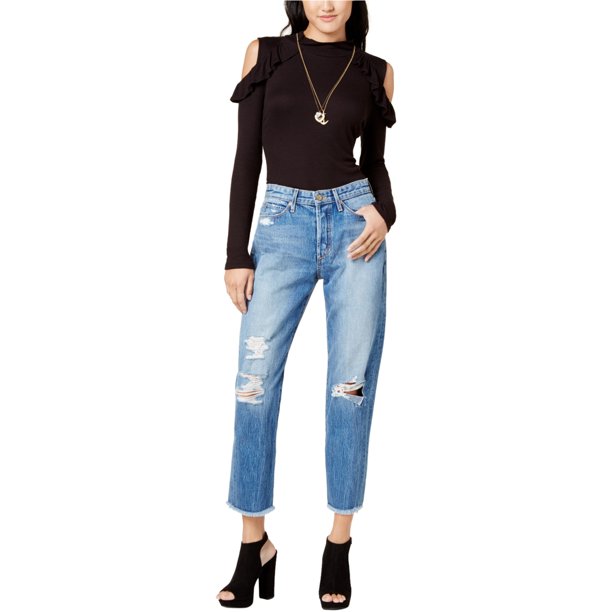 Joe's The Smith Ripped Straight Leg Jeans para mujer, azul, 30 Joe's Pierna recta
