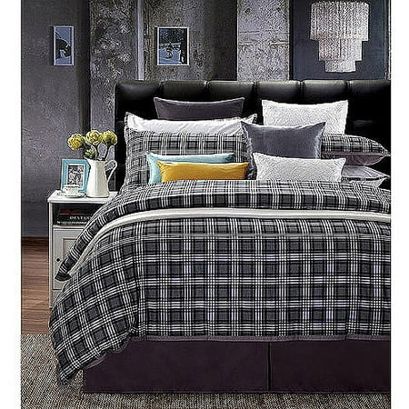 EverRouge Checkers 300-Thread-Count 7-Piece Bedding Duvet Set