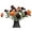 Orange, variant on 7 pcs White and Yellow Peony Artificial Flowers with Stems for Vase, Fake Peonies Silk Flowers Arrangement for Home Office Farmhouse Indoor, Kitchen Dining Table Centerpiece Decorations