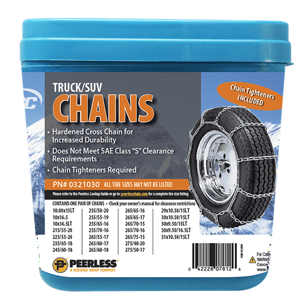 Peerless Chain Truck Tire Chain with Rubber Tighteners, #0321030 – BrickSeek