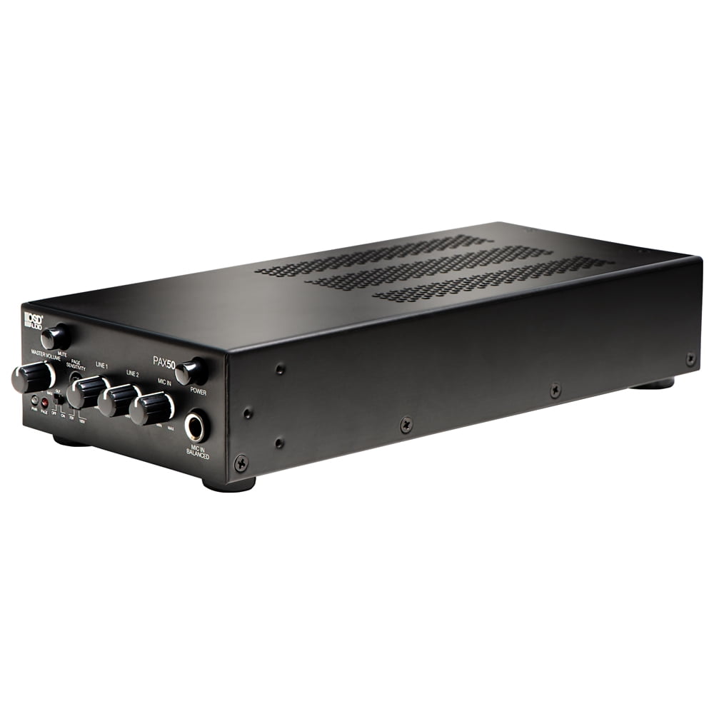 OSD Audio PAX-50 50W Commercial 70V Amplifier, 2 Channel, Class D - ¼ Rack Width, 1U Height