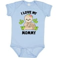 thumbnail image 3 of Inktastic Cute Sloth I Love My Mommy with Green Leaves Boys or Girls Baby Bodysuit, 3 of 5