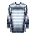 thumbnail image 3 of Yievot Striped Shirts for Women Casual Loose Fit Crew Neck 3/4 Sleeve Tops, 3 of 5
