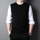 thumbnail image 2 of Suéter de punto para hombre, novedad de primavera y otoño de 2021, sin mangas, chaleco holgado para hombre, jersey informal de cuello redondo para caballero, jersey de jersey, 2 of 5