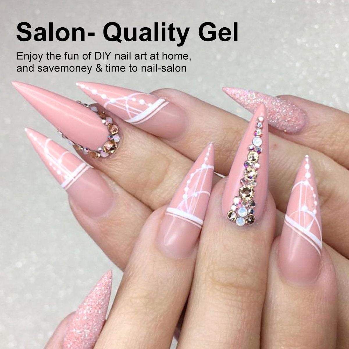 6Pcs Gel Polish Set, 6 Vibrant Colors UV Gel Nail Polish Red Blue Green Christmas Gift for Women Girls