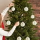 thumbnail image 1 of Antique Christmas Ball Ornament Set | PVC Decorative Hanging Baubles | Glossy Matte Glitter Gold White | Holiday Tree Wreath Décor | 4 Pack | 3.14 in Each | Pre-installed Lanyard, 1 of 6