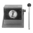 thumbnail image 2 of Round Badge Maker, Stainless Steel Graphic Punch Cutter, Table Top Slot Punch for ID Card Badges with  Adjustable Top & Side Slide Guides, 2 of 7