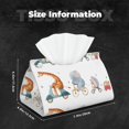 thumbnail image 6 of Lsque Animals in Transport Printed Long Tissue Box Cover Holder, Facial Paper Organizer Dispenser,Triangle with Bottom Belt, PVC Leather Decorative Organizer, 6 of 9