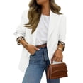 thumbnail image 2 of Blazers for Women Business Casual Oversized Open Front Cardigan Long Sleeve Jackets Business Office Business Suit Blazer, 2 of 5