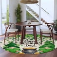 thumbnail image 3 of Round Rug 5Ft Washable Non-Slip, St. Patrick's Day Circle Area Rugs for Living Room Bedroom, Spring Lucky Shamrocks Gnomes Vintage Indoor Floor Mats Carpet Runner for Home Decor Aesthetic, 3 of 8