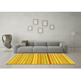 thumbnail image 3 of Ahgly Company Indoor Round Abstract Yellow Modern Area Rugs, 7' Round, 3 of 4