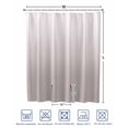 thumbnail image 4 of Split Shower Curtain for Transfer Bench, Beige Ombre Fabric Shower Curtains for Bathroom, White Gradient Modern Abstract Art Tub Sliding Transfer Bench Waterproof Bath Curtains 72"x72", 4 of 9