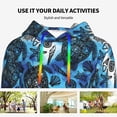 thumbnail image 4 of Daiia Turtle，Shell Algae Starfish Coral Pattern Women's Fashion Hoodies & Sweatshirts with Kangaroo Pocket Hooded Sweatshirt with Eye-catching Drawstrings-Small, 4 of 7