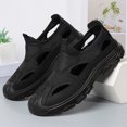 thumbnail image 6 of pwidon Men's Closed Toe Mesh Hiking Sandals Slip On Non Slip Thick Rubber Sole Outdoor Summer Walking Shoes Black 44, 6 of 6