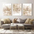 thumbnail image 4 of Impresión de arte de pared islámico de Alá con flores beige, citas, pintura, caligrafía árabe, póster de lienzo, imágenes de pared musulmanas, decoración de dormitorio, 4 of 5