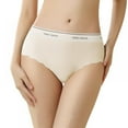 thumbnail image 5 of Women's Seamless Briefs Pack of 3 Ice Silk Panties Mid-Rise No Show Underwear, 5 of 9